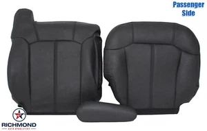 99-02 GMC Sierra SLT HD Z71 - Fundas de asiento de cuero completas laterales del pasajero gris oscuro - Imagen 1 de 12