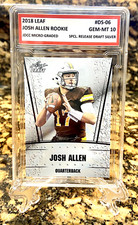 JOSH ALLEN 2018 LEAF DRAFT “SILVER” SPECIAL RELEASE GEM MT-10 ROOKIE CARD #DS-06