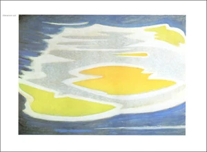 Impresión vintage 1969 Lawren Harris abstracción 1958 bellas artes Canadá amarillo - Imagen 1 de 3