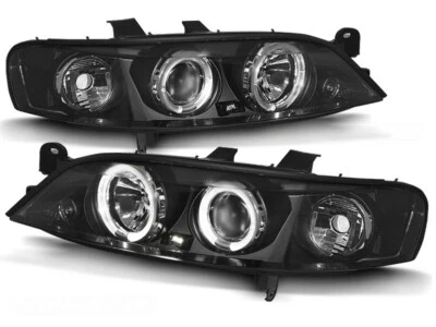 2X Faros Angel Eyes Para Opel Vectra B Año 95-98 Negro - Imagen 1 de 2