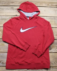 Nike Center Swoosh Long Sleeve Hoodie Sweatshirt Youth Large Red - Picture 1 of 7