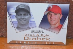 GREAT BASEBALL CARD TRI STAR PROSPECTS FAMILY TIES DOUG & KYLE DRABEK