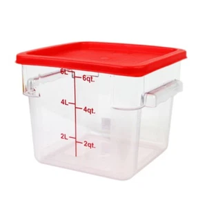 Polycarbonate Square Food Storage Container 6 Ltr with lid 190Hx220Wx220Dmm - Picture 1 of 3