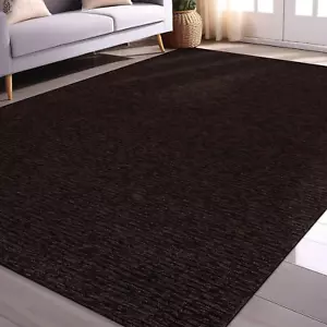Non-Slip Modern Rug 8X10 Solid Traditional Rubber Backing Machine Washable Soft - Picture 1 of 9