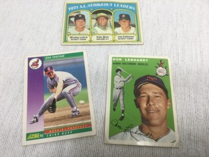 3 Vintage Sports Trading Cards, Jim Thome ‘92, Don Lenhardt ‘54, A.L. Strikeout 