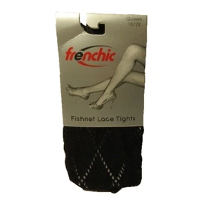 Medias de encaje Frenchic negras Fishnet Argyle 1X / 2X - Imagen 1 de 7