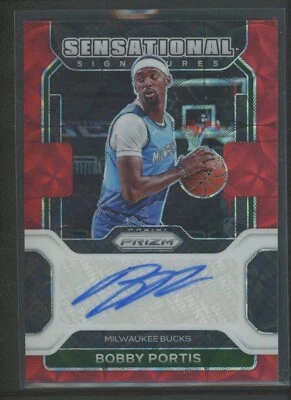 2021-22 BOBBY PORTIS AUTO PANINI PRIZM SENSATIONAL SIGNATURES CHOICE RED - Image 1 of 2
