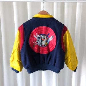 VTG Acme Kids Looney Toons Wool Jacket Varsity Style Sz S Small Warner Bros - Picture 1 of 7