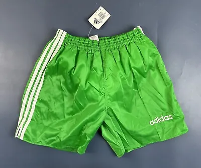 Nuovi Pantaloncini Vintage Adidas Football Running Anni '90 Nylon Calcio L • 112.88€