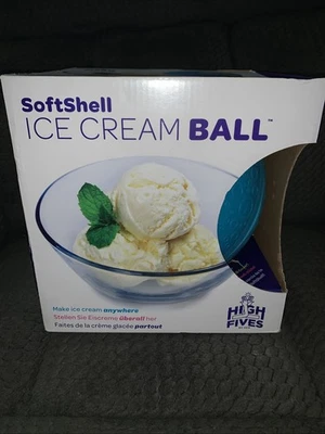 Yay Labs High Fives UCO Soft Shell Blue Ice Cream Ball Quart Ice Cream Maker NEW - Image 1 of 4