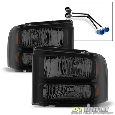 1999-2004 Ford Super Duty F-250/F-350 Excursion Conversion Black Smoke Headlamps - Изображение 1 из 4