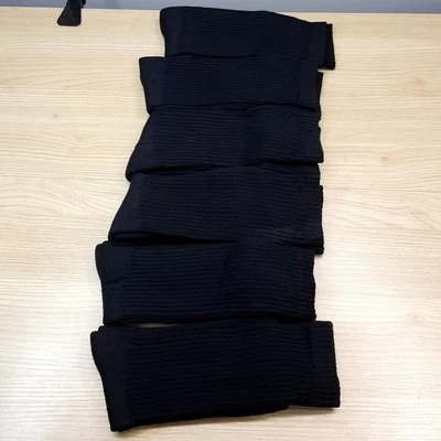 Paquete de 6 calcetines deportivos acolchados negros DORADOS TOE para hombre Foto 1 de 2