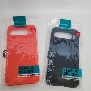 Two silicone cases for Google Pixel 9 Pro XL: pink and gray. - Picture 1 of 2
