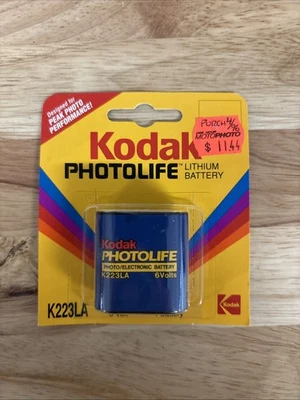 Batería de litio Kodak Photolife K223LA 6 voltios de colección NUEVA utilería de película Foto 1 de 3