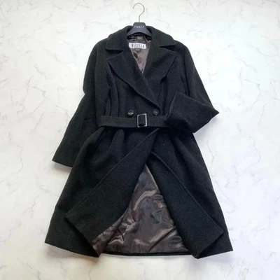 Max Mara MARELLA cappotto con cintura misto angora giacca blouson donna taglia 40 grigio  - Immagine 1 di 4