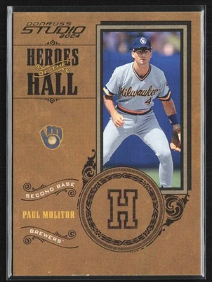 Paul Molitor 2004 Donruss Studio Heroes of the Hall Gold /499 #HH-7 Milwaukee - Imagem 1 de 3