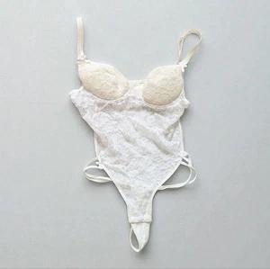 Body lingerie pizzo Fredericks Of Hollywood vintage Teddy S perizoma boudoir - Foto 1 di 15