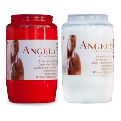 Grablicht / Grabkerzen / Kompositions-Grablicht Nr. 3  rot & weiß Bolsius Angela - Bild 1 von 4