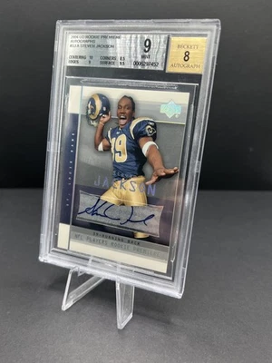 2004 Steven Jackson Upper Deck Rookie Premiere Rams SJ-A AUTO SIGNED Mint 9 BGS - Image 1 of 4