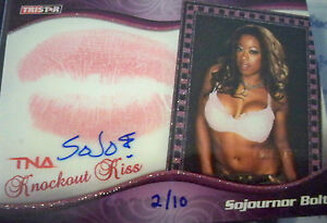 TNA Sojournor Bolt 2009 Knockouts Authentic Autograph Kiss Card SN 2 of 10