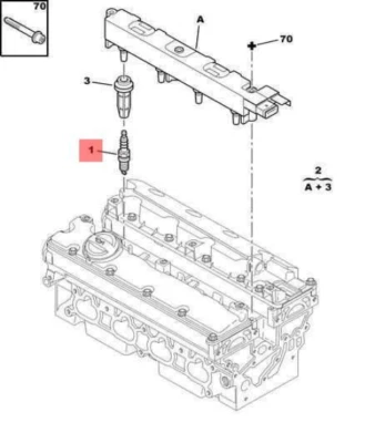 1X Original CITROËN 5960.90 Bujía Berlingo C1 C2 C3 C4 C-Elysee 107 206 207 - Imagen 1 de 4