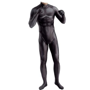 Black Muscle Jumpsuit Stage Suit Cosplay Bodysuit Costume Adult Kids Halloween - Picture 1 of 10