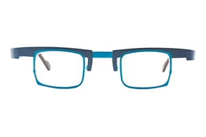Gafas muy raras auténticas Theo bo 313 37 mm verde azulado azul marino marcos Bélgica - Imagen 1 de 7