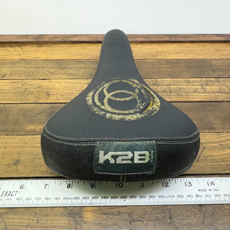 Asiento BMX K2B K2B Division acolchado Mid Old School BMX Freestyle negro sillín velo Foto 1 de 4