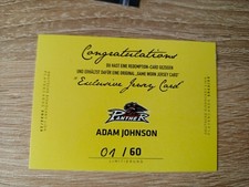 DEL PLAYERCARDS 2022-23 - JERSEY CARD - ADAM JOHNSON - AUGSBURGER PANTHER 1/60