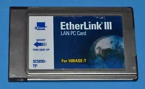 3Com Etherlink III 10BASE-T LAN Twisted Pair PC Card *Used* 3C589D-TP - Picture 1 of 3