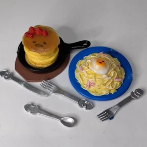 (WIE BESEHEN) Re-ment 2015 Sanrio Gudetama Cafe #2 heiße Kuchen & Mittagessen Set - Bild 1 von 3