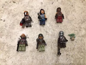 LEGO Star Wars Mandalorian Minifigure Lot Cara Dune Grogu Din Djarin Grogu Greef - Picture 1 of 4