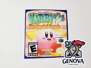 Kirby 64 The Crystal Shards N64 Ersatz Spiel Label Aufkleber vorgeschnitten - Bild 1 von 1