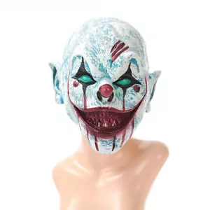 Bloodthirsty Joker Cospaly Latex Mask Horror Demon Zombie Halloween Headgear - Picture 1 of 5