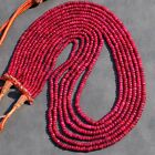 510 Cts Naturalny 6 nici Czerwony rubin Okrągły kształt Naszyjnik z koralików Biżuteria SK 03E465