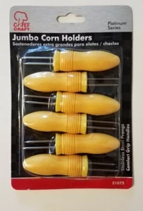 New Chef Craft Jumbo Corn Holders Platinum Series, Stainless Steel Prongs 21075 - Picture 1 of 4