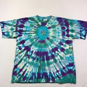 Vtg Eye Dye Alien Mushroom Shirt Adult XL Single Stitch Embroidered Made in USA - Picture 1 of 17