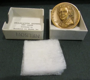 De colección Thomas Nelson Jr. Virginia Medallic Art Co Alto Relieve Medalla de Bronce VA - Imagen 1 de 3