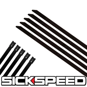 BLACK 5 PC 12" STAINLESS STEEL CABLE ZIP TIES FOR EXHAUST TAIL PIPE HEADER P23 - Picture 1 of 1