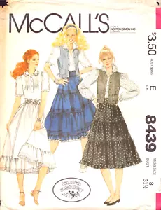 McCall's 8439 ~ Größe 8 ~ (31,5") ~ Misses' Bluse ~ Rock und Petticoat - Bild 1 von 4