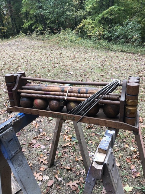 Outanaya Terno De Croquet Rolante 4 Peças Para Conjunto De Kickball  Infantil Brinquedos De Madeira Para Crianças Bolas De Madeira Bolas De  Bocha De