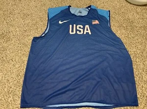 Nike Team USA Shirt Sleeveless Men’s Size: 2XL Track and Field Blue/White NWOT - Picture 1 of 4