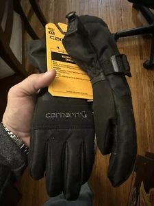CARHARTT JUNIOR'S WATERPROOF INSULATED GAUNTLET BLACK GLOVES SIZE XS GLO776-] - Picture 1 of 5