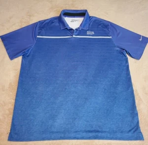 Nike Performance Golf Dri-Fit Polo Shirt XL Purple Blue vented Augusta Ranch - Picture 1 of 8