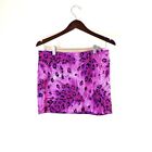 Vintage 90s Y2K GUESS Jeans Hot Pink Leopard Micro Mini Skirt Size 29