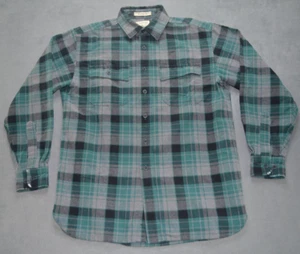 LL Bean Chamois Plaid Flannel Mens M Multicolor Plaid Traditional Fit 277981 - Picture 1 of 10