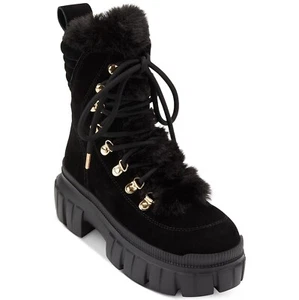 Botas de combate y cordones negras para mujer DKNY piel sintética sin caja talla 11 B4HP - Imagen 1 de 5