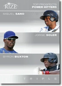 (100) 2012 Miguel SANO * Jorge SOLER * Byron BUXTON Rize Inaugural Edition RCs - Picture 1 of 2