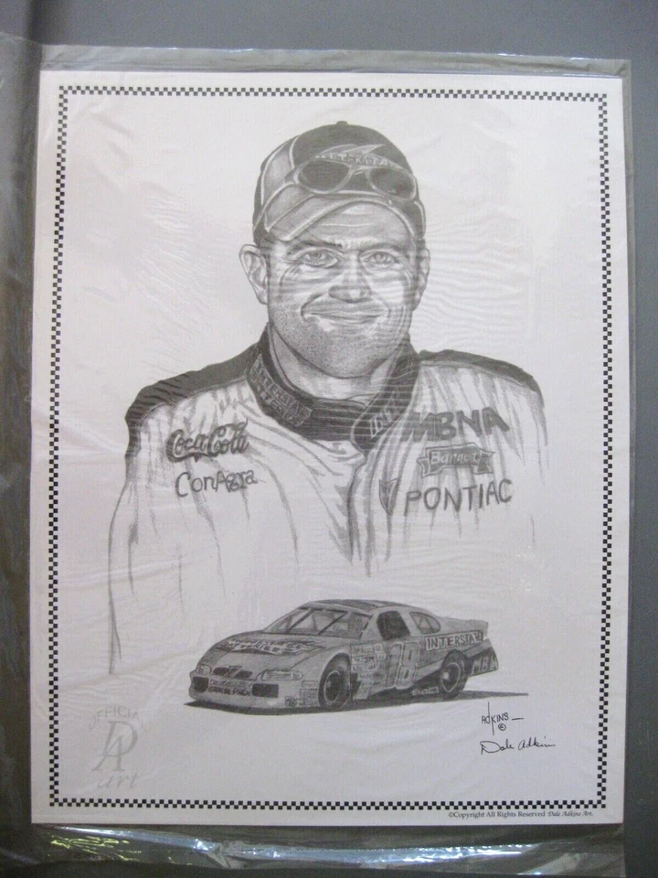 BOBBY LABONTE #18 BATERIAS INTERESTADUAIS IMPRESSÃO DALE ADKINS NOVA 11" X 14" LACRADA - Imagem 1 de 1
