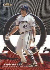 2005 Finest Milwaukee Brewers Baseball Card #19 Carlos Lee